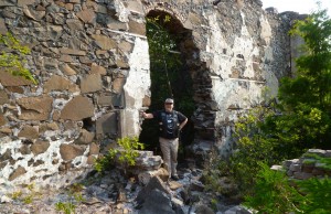 Jerry at ruins of Calumet Brewery