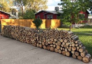 Firewood waiting for delivery