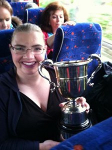 Felicity with the Crystal Chord's trophy