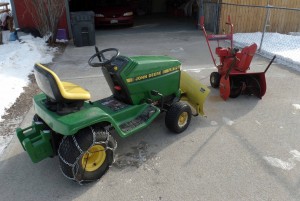 Blade and blower both come in handy for snow removal