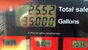 Gasoline at $.73 cents per gallon