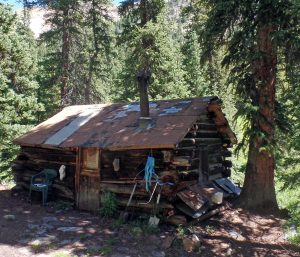 Old miner's cabin now used for camping