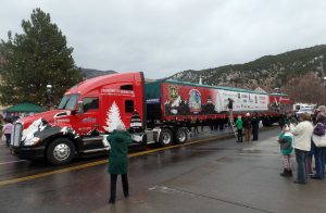 Christmass tree transport truck