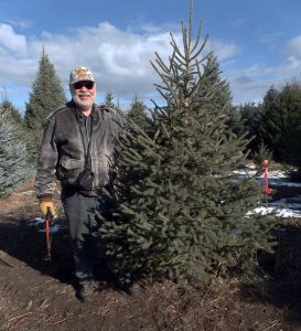 Jerry with cut tree