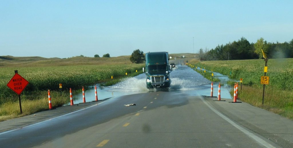 Water over Hywy 83