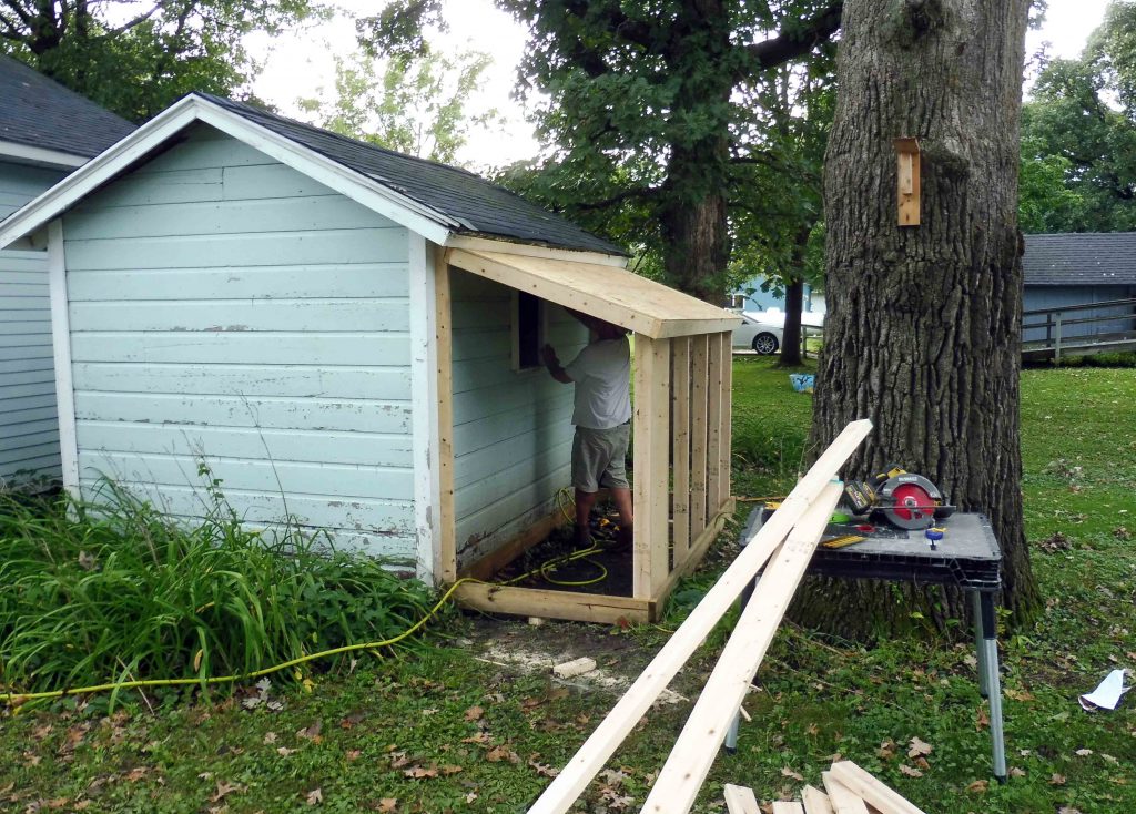 Catio under construction